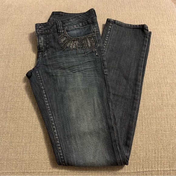 BUFFALO low rise bejewelled jeans - Picture 1 of 6